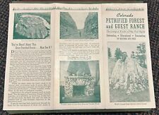 c1930s Florissant Colorado Petrified Forest and Guest Ranch brochure with map picture