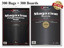 300 BCW Magazine Bags & Boards Archival Best Comic Storage Acid Free Long Term picture