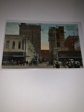 1914 DALLAS -Akard St. South From Elm-Gentry Bid. HORSE BUGGY POSTCARD picture