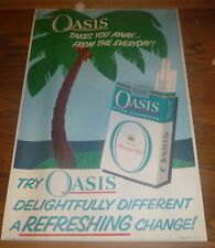 VINTAGE OASIS CIGARETTES SIGN ~  LIGGETT & MYERS TOBACCO CO ~ VGC  picture