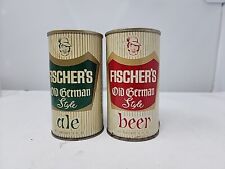 (2) Fischer's Old German Beer S/S Cans Fischer Brewing Auburndale Florida picture