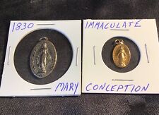 1830 IMMACULATE CONCEPTION VINTAGE CHARMS PENDANT LOT + BONUS GIFT picture