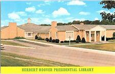 West Branch Iowa IA Herbert Hoover Presidential Library Chrome Postcard picture