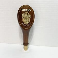 Vintage Beck’s Beer Handle Tap, Wood, Gold, German Import,  picture