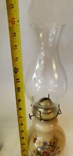 Vintage Kaadan Cream Colored Oil Lamps With Floral Pattern   picture