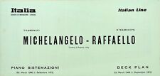 1966 ITALIAN LINE MICHELANGELO RAFFAELLO DECK PLAN - E15-E picture