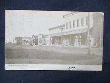 1908 Ransom Kansas Street Scene Bank Block Postcard & Cancel picture