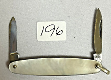 Vintage MSR USA White Pearl Dual Blade Pocket Folding Knife (#196) picture