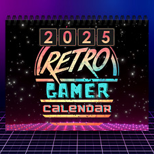 2025 Retro Gamer Calendar 12 Month Calendar Calendar 2025 Game Room Décor picture
