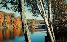 Ottauquechee River Covered Bridge Taftsville Vermont Cancel 1966 PM Postcard picture