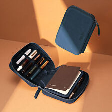 Endless Companion Leather Adjustable 10 Pen Pouch in Blue - NEW picture