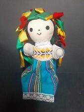 VTG Handmade Folk Art Mexican Maria Lele Girl Cloth 12