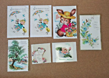Lot of 7 Vintage Greeting Cards Birthday Get Well Un-Used No Markings picture