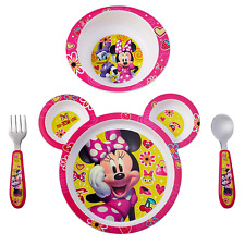 Set De Vajilla De Disney Minnie Mouse Platos Y Cubiertos Para Niños Pequeños 4Pc picture