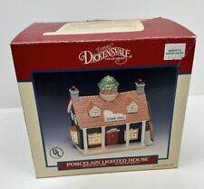 Lemax Dickensvale Christmas Village Porcelain Lighted House Town Hall 1993 35090 picture