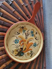 Vintage Painted Wood Skillet Norwegian Rosemaling Cottagecore Norway picture