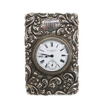 Black Starr Frost New York Swiss Sterling Silver Clock Paperweight circa 1900 picture