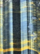VARIEGATED TIGER'S EYE SLAB -VIDEO-UNPOLISHED Lapidary Rough Mineral Yellow Blue picture