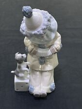 Lladro 5279 Pierrot Clown w/ Concertina and Dog Porcelain Figurine picture