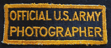 WWII Official US Army Photographer Patch No Glow picture