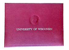 University of Wisconsin Madison Red Diploma Vinyl Cover Folder Badgers picture