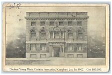 1906 Jackson Young's Men Christian Association Scene Jackson Michigan Postcard picture