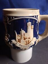 Vintage German Porcelain Wick--Werke Rhein Castles. Stoneware Mug picture