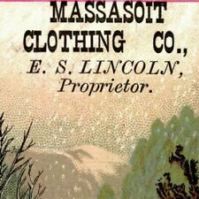 Victorian Trade Card Massasoit Clothing E. S. Lincoln Brockton, MA - Pantaloons picture