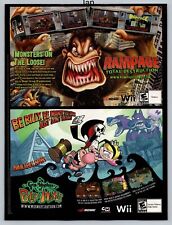 Rampage Total Destruction Nintendo Wii Game Promo 2007 Half Page Print Ad picture