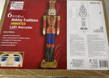 6ft Nutcracker Holiday Times animated eyes music Home Accents Depot picture