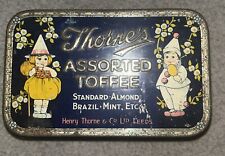 Vintage 1930s THORNES TOFFEE TIN HENRY THORNE LEEDS Almond Brazil Mint Etc picture