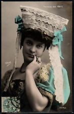 BD013 ARTIST STAGE STAR PAULETTE DEL BAYE FANCY LACE HAT Tinted PHOTO pc BOYER picture