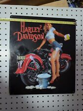 2008 Harley Davidson Tin Sign motorcycle wash Girl Sign Pin-up Long Legs. picture