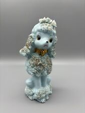 Vintage ~ California Creations Bradley Blue Porcelain Spaghetti French Poodle  picture