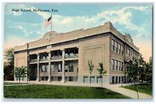 c1930's High School Building McPherson Kansas KS Posted Vintage Postcard picture