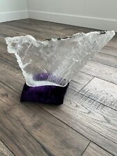 LARGE NATURAL CLEAR SELENITE  A WHOPPING 17 LBS. 17.25” WIDE  2.75” THICK picture