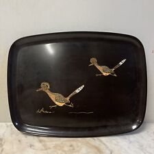 Vintage Couroc '50's (mid-century) Twin Roadrunners Tray, Drinks/Hors d'oeuvres picture