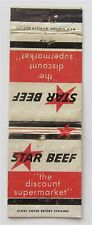 STAR BEEF 'THE DISCOUNT SUPERMARKET VINTAGE MATCHBOOK COVER picture