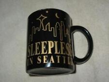 1999 SLEEPLESS IN SEATTLE Movie Promo Coffee Mug Cup - Tom Hanks - Black & Gold picture