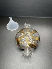 Princess House Candy Crystal Oil Lamp, Crystal and Gold.  New in Box. picture