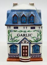 Garlic Lenox Spice Village Porcelain House Jar 1989 Base Lid Vintage picture