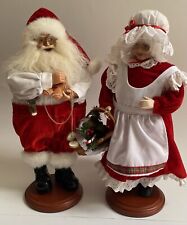 Santa Claus And Mrs Claus Set Holiday Christmas Animated Figures 16” picture