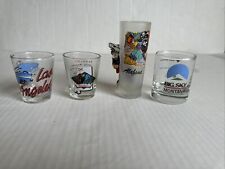 Shot Glass Lot Of 4 Pirate Los Angeles Alabama Montana Glass picture