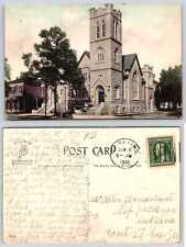 Peru Indiana PRESBYTERIAN CHURCH Hand Tinted Postcard k404 picture