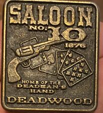 VTG RUSTIC Home Of The Deadman’s Hand Deadwood Saloon Pin picture