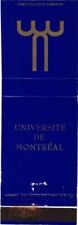 Montreal Quebec Canada Université de Montréal Vintage Matchbook Cover picture