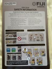 Fiji Airways Safety Cards Airbus A350-900 Oneworld Connect Airlines picture