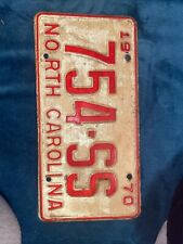1970 north carolina license plate picture