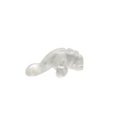 Adorable Quartz Manatee Figurine Worry-stone | 25x13x10mm | Clear picture