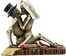 SUMMIT COLLECTION Love Never Dies Passionate Wedding Skeleton Couple Figurine, R picture